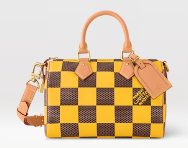 Louis Vuitton Speedy 25 Bandouliere Damier Pop N40585 Yellow