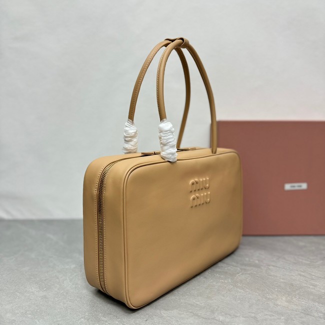 MIU MIU Original Leather Top Handle Bag 5BB117 Apricot