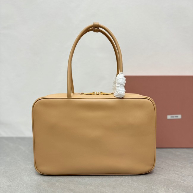 MIU MIU Original Leather Top Handle Bag 5BB117 Apricot