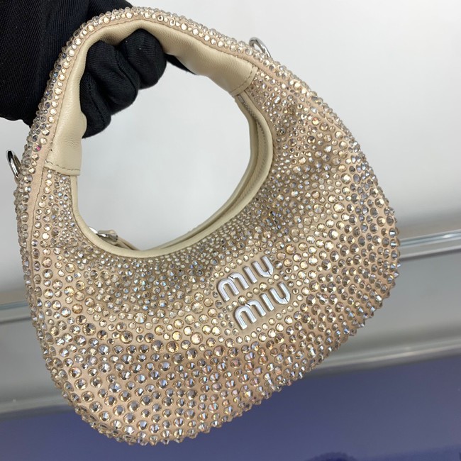 Miu Miu imitation crystal Bag 500782 Apricot