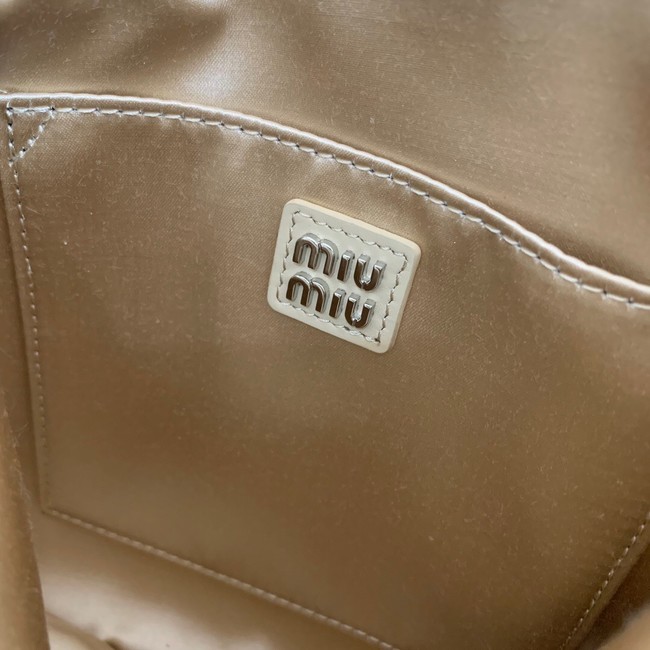 Miu Miu imitation crystal Shoulder Bag 500281  Apricot