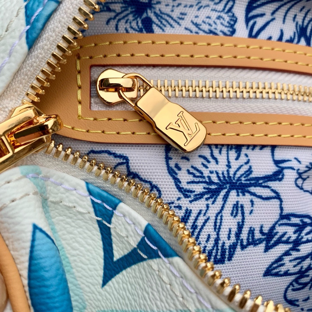 Louis Vuitton NEW Speedy Bandouliere 25 M11264 Lagoon Blue