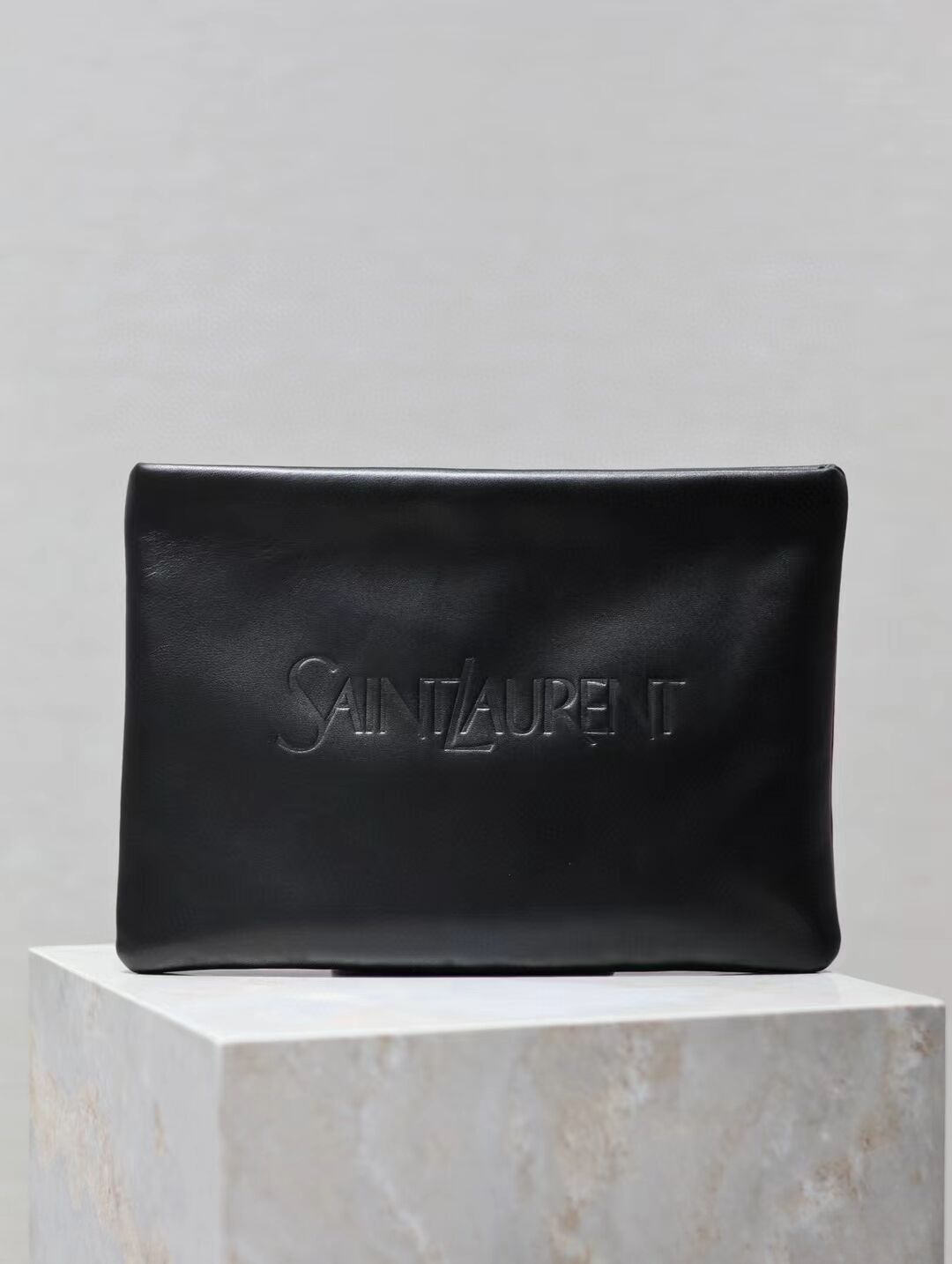 SAINT LAURENT CALYPSO LARGE POUCH IN LAMBSKIN 778943-1 black