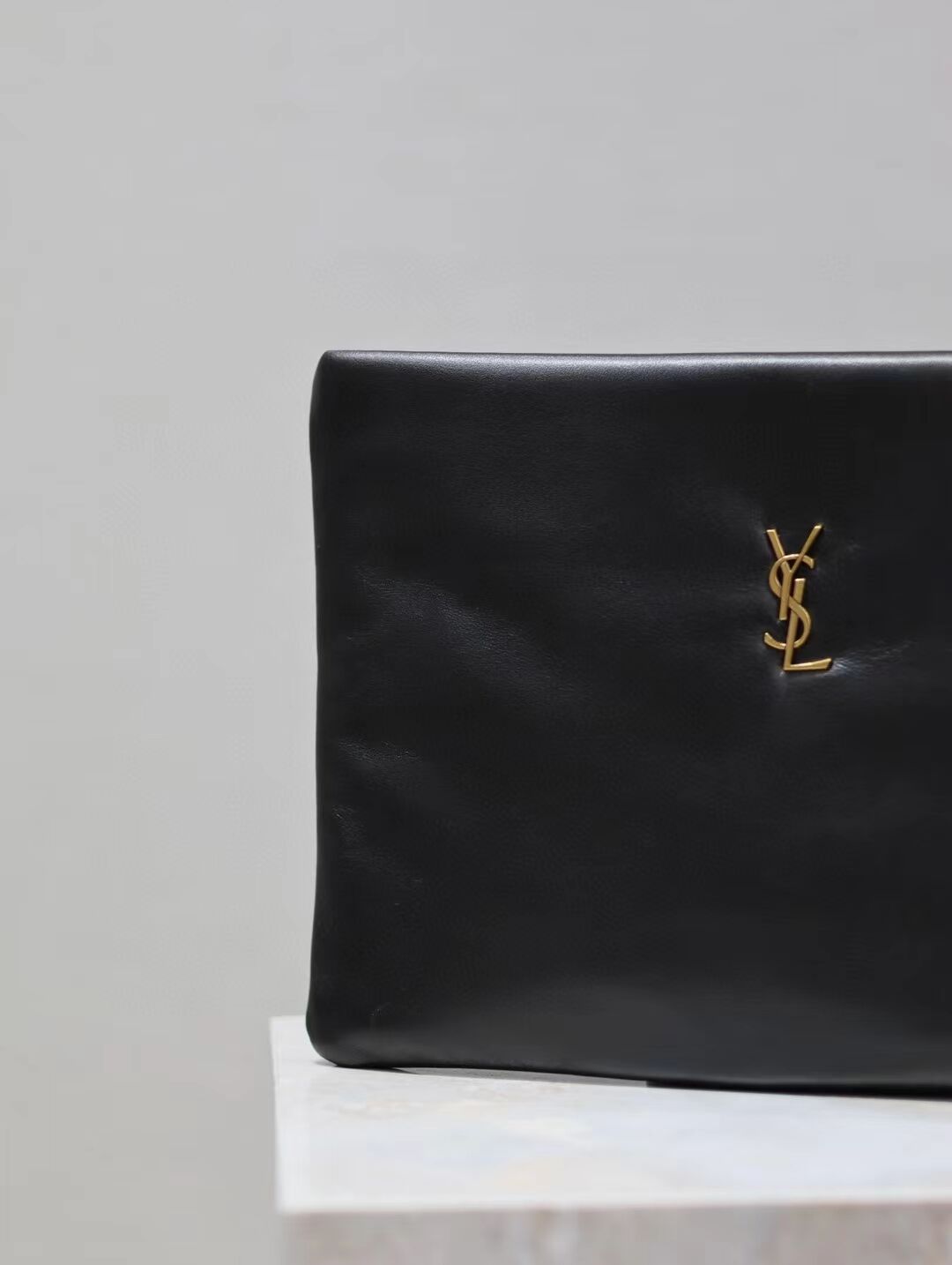 SAINT LAURENT CALYPSO LARGE POUCH IN LAMBSKIN 778943 black