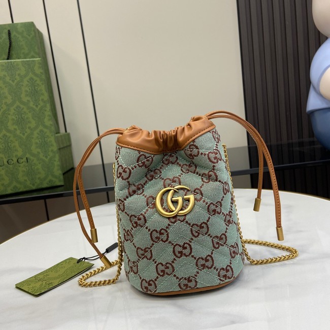 Gucci GG SUPER MINI BUCKET BAG 783175 Pale blue