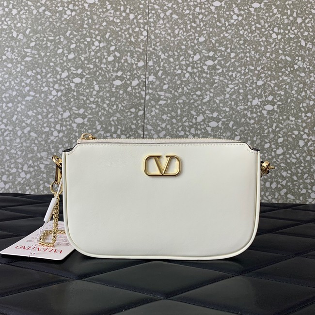 VALENTINO Mini VLOGO SIGNATURE calfskin bag MZ079 white