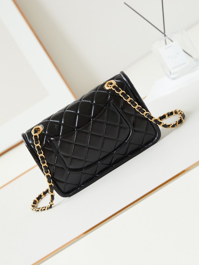 CHANEL FLAP BAG Lambskin AS4687 black