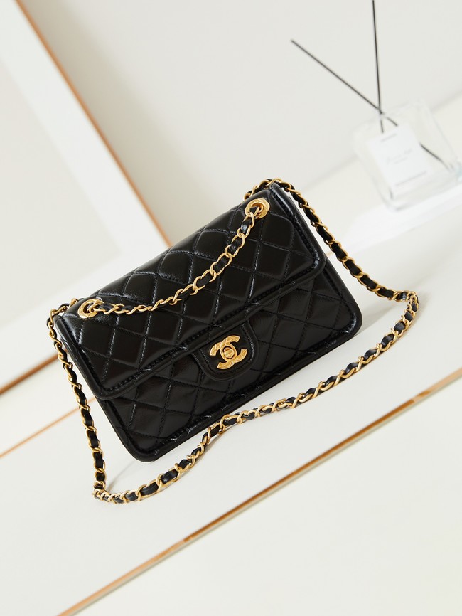 CHANEL FLAP BAG Lambskin AS4687 black