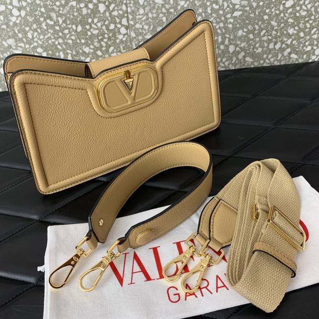 VALENTINO Mini VLOGO SIGNATURE calfskin bag 0119 Apricot