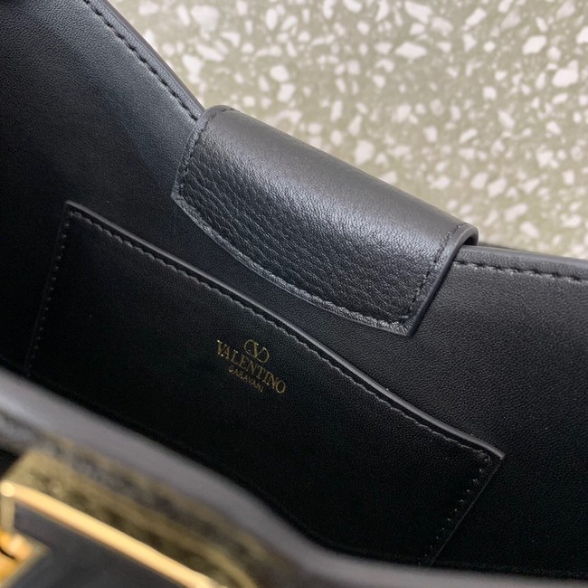 VALENTINO Mini VLOGO SIGNATURE calfskin bag 0119 black