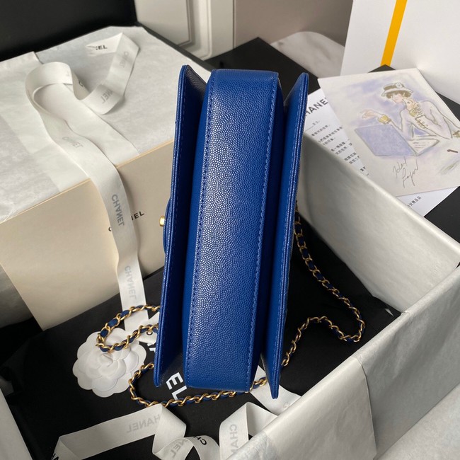 Chanel FLAP BAG WITH TOP HANDLE AS6261 blue