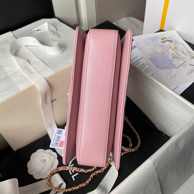 Chanel FLAP BAG WITH TOP HANDLE AS6261 pink