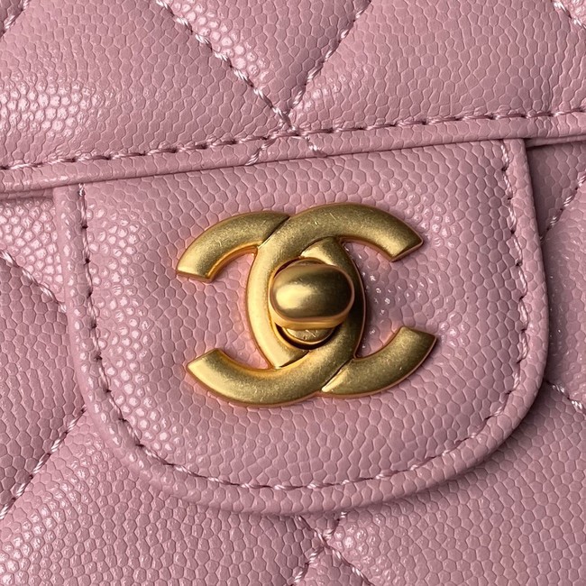 Chanel FLAP BAG WITH TOP HANDLE AS6261 pink