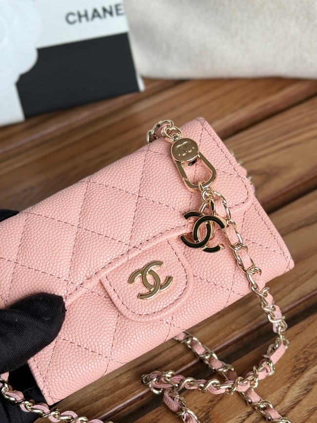 Chanel MINI BELT BAG Gold-Tone Metal A81081 pink