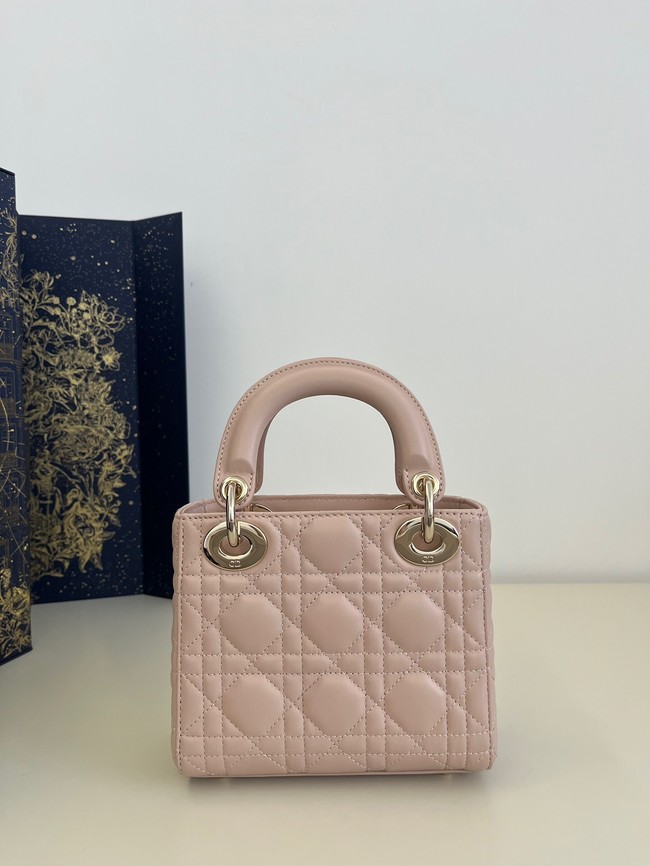 Mini Lady Dior Bag Blush Cannage Lambskin M0505ON