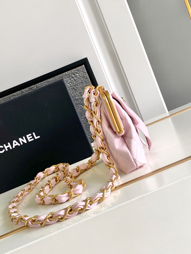 Chanel 24A  CLUTCH WITH CHAIN AP4028 pink