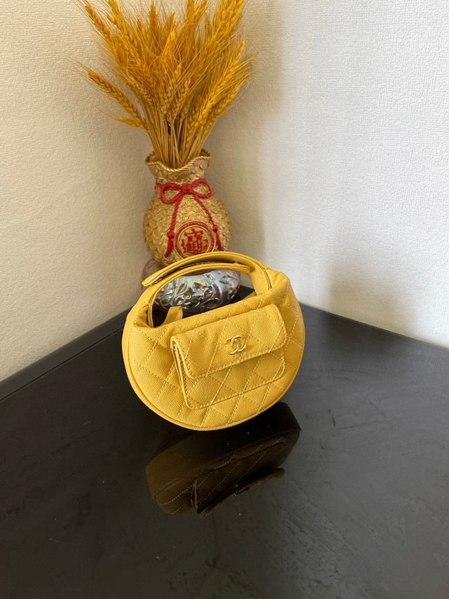 Chanel POUCH Lambskin & Gold-Tone Metal AP3467 yellow