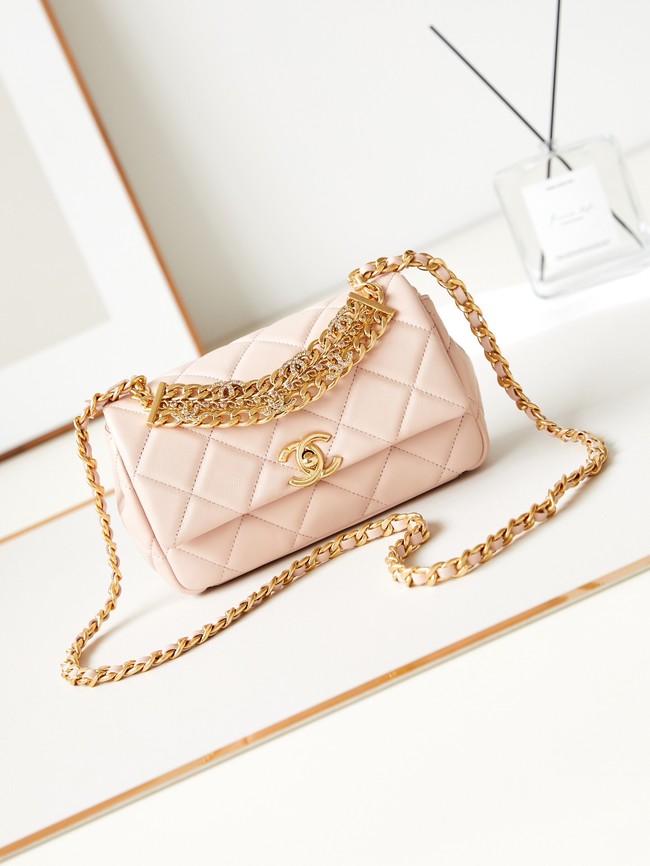 CHANEL 24C MINI FLAP BAG AS4595 pink