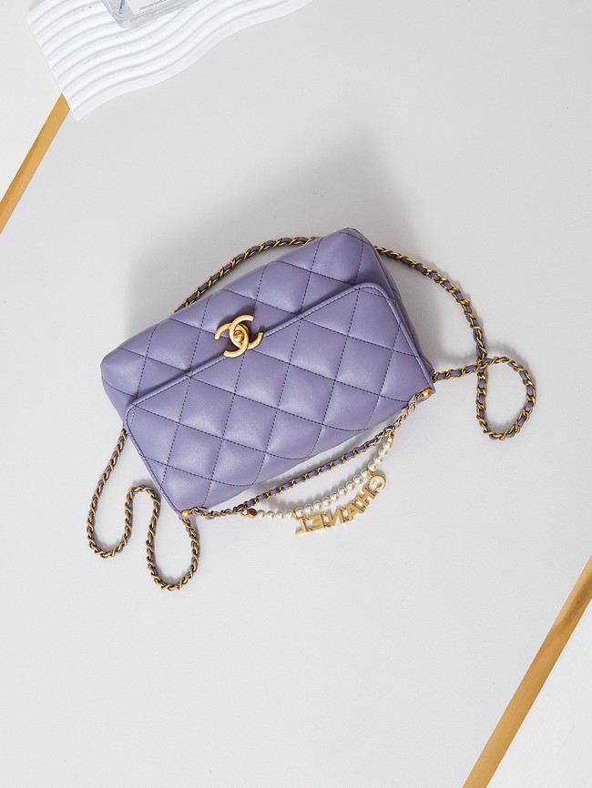 Chanel FLAP BAG AS5011 Light Purple