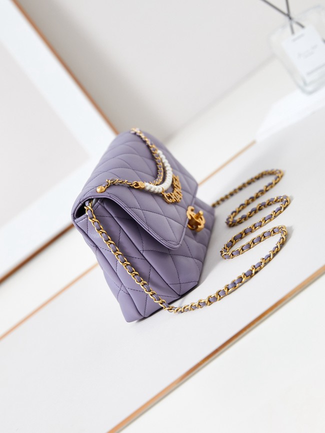 Chanel FLAP BAG AS5011 Light Purple