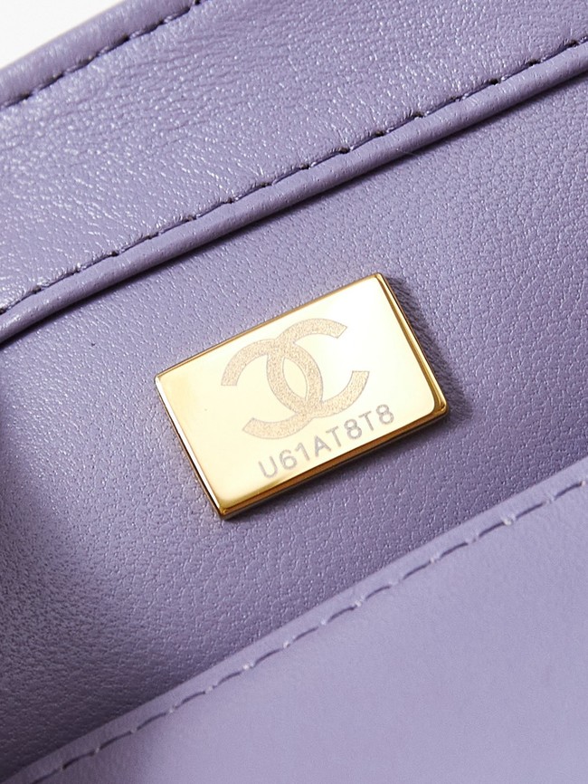 Chanel MINI FLAP BAG AS4986 Light Purple