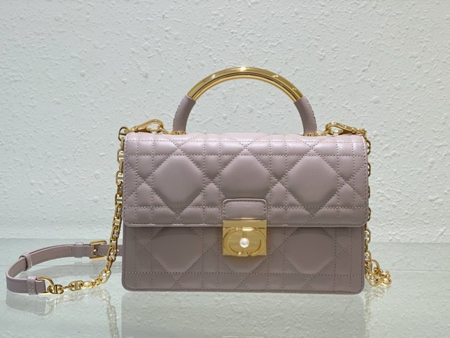 Medium Dior Ange Bag pink Macrocannage Calfskin M4402U