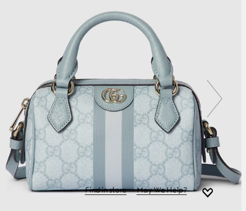 GUCCI OPHIDIA GG SUPER MINI BAG 781490 Dusty blue