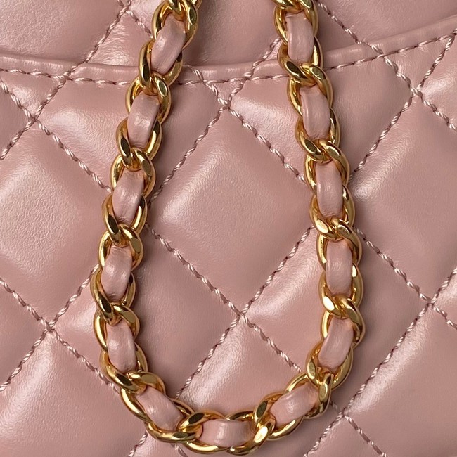 Chanel FLAP BAG WITH TOP HANDLE AS92990 pink