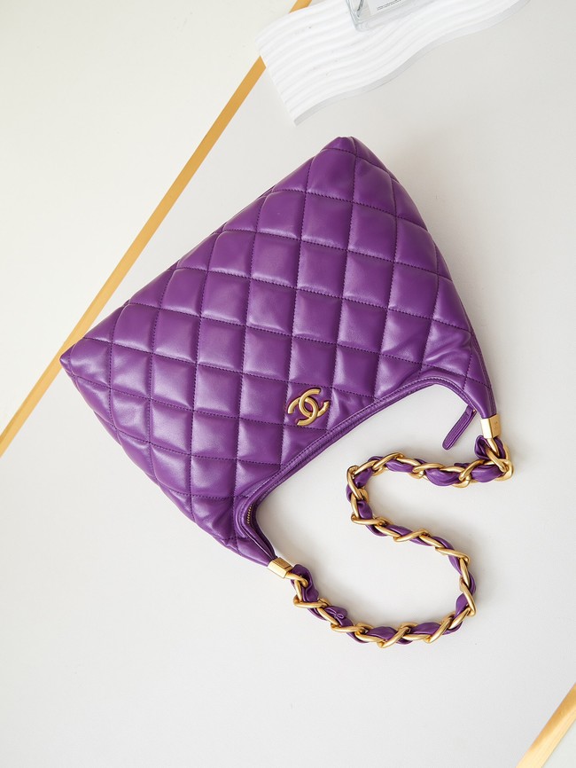 Chanel 24A HOBO HANDBAG AS4923 Purple