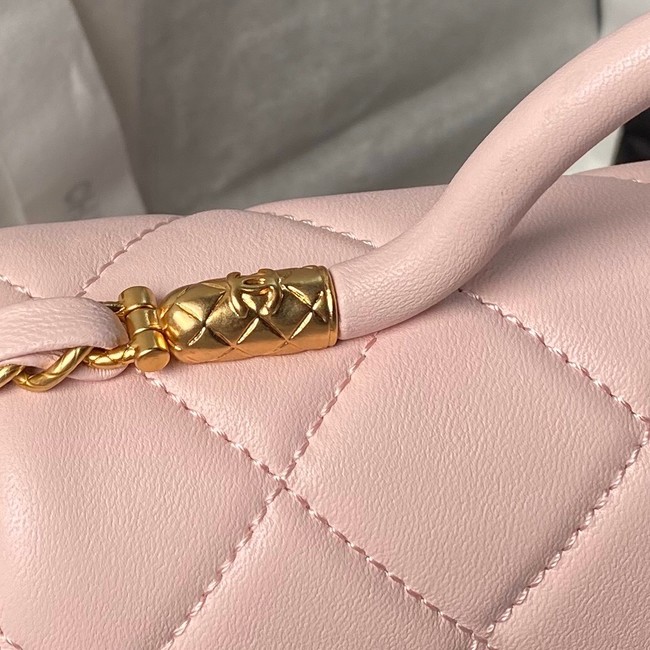 Chanel SMALL FLAP BAG WITH TOP HANDLE AS4957 PINK