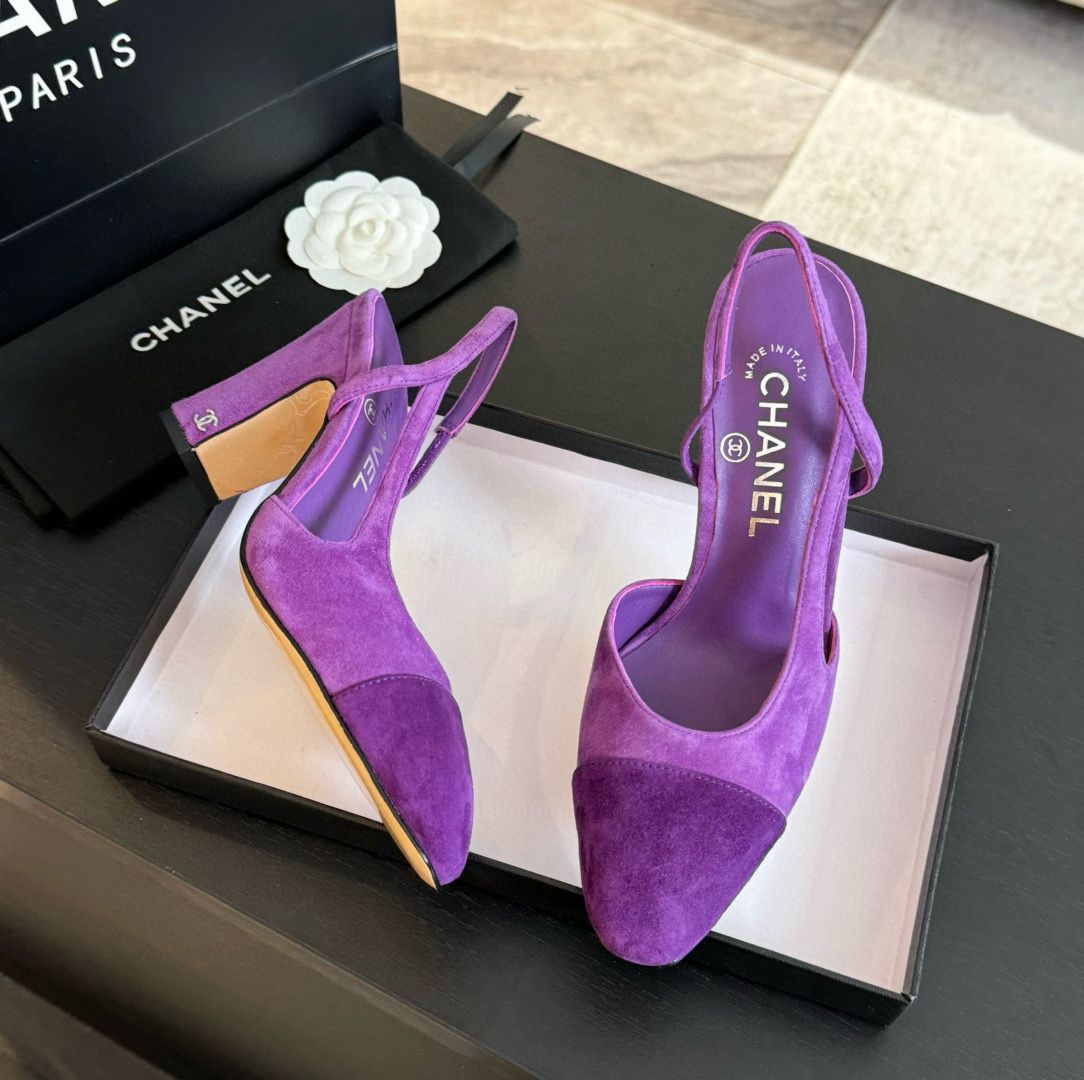 Chanel Sandal 95MM Hight Heels Shoes C50223 Purple