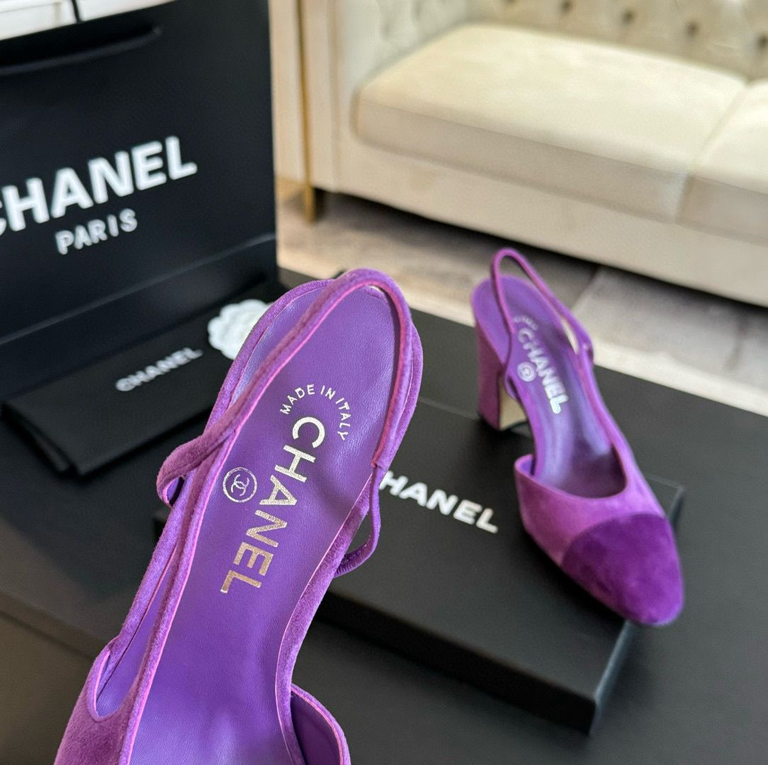 Chanel Sandal 95MM Hight Heels Shoes C50223 Purple