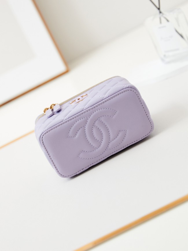 CHANEL MINI CLUTCH WITH TOP HANDLE AP3940 Light Purple