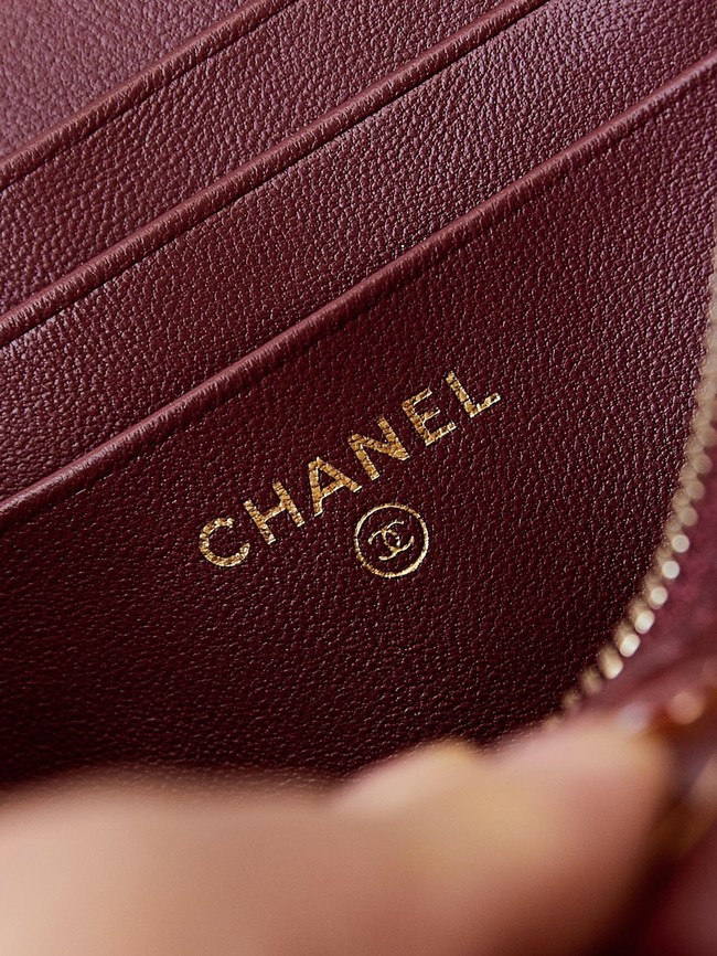 CHANEL MINI CLUTCH AP3940 Wine