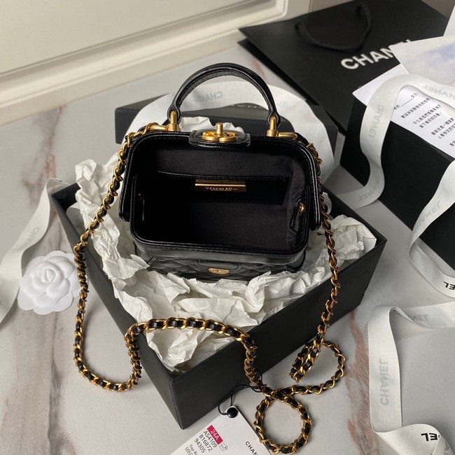 CHANEL 24A MINI BAG WITH TOP HANDLE AS4109 black