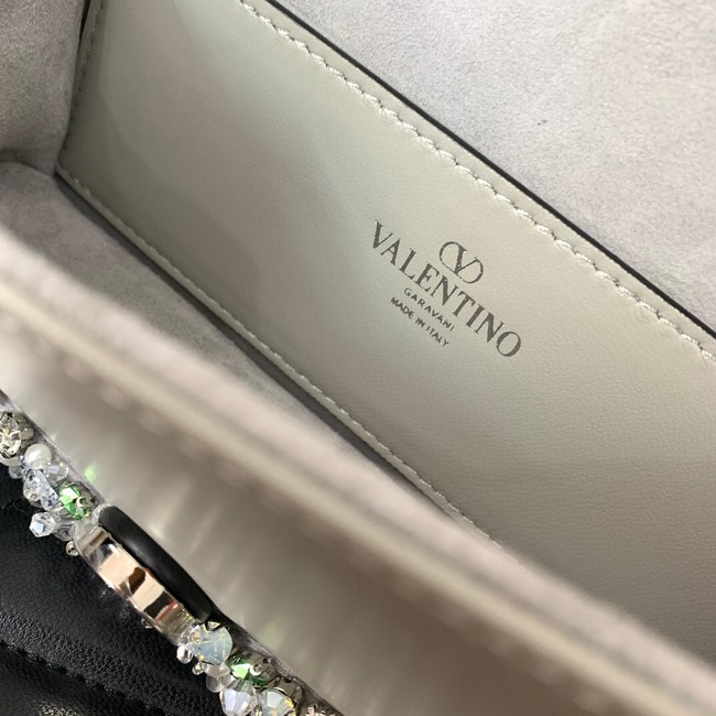 VALENTINO Super Mini Loco imitation crystal chain bag WP6036-1