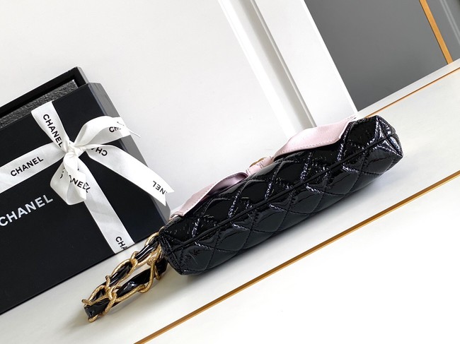 Chanel 24A CLUTCH WITH CHAIN AP4027 black&pink