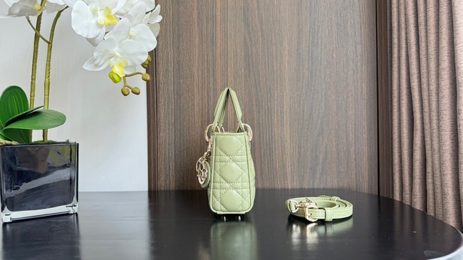 Lady Dior Micro Bag light green Cannage Lambskin S0856O