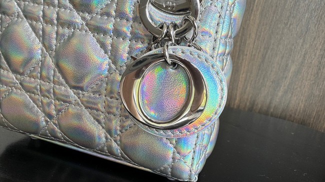 Lady Dior Micro Bag silver Cannage Lambskin S0856O