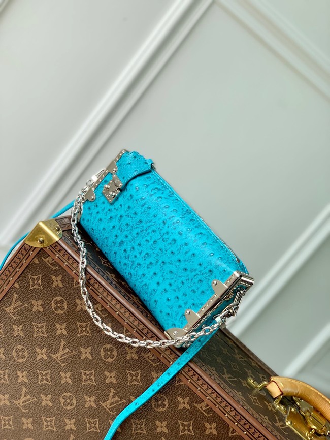 Louis Vuitton Slim Trunk Ostrich M25445 blue