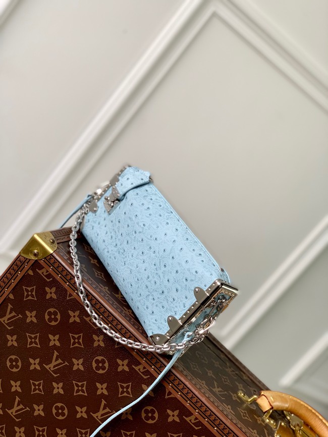 Louis Vuitton Slim Trunk Ostrich M25445 light blue