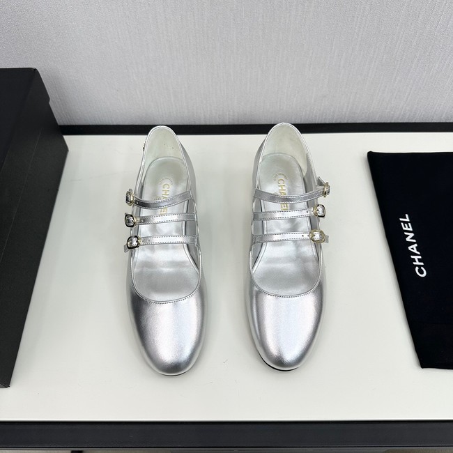 Chanel Lambskin & Grosgrain MARY JANES 11239-2