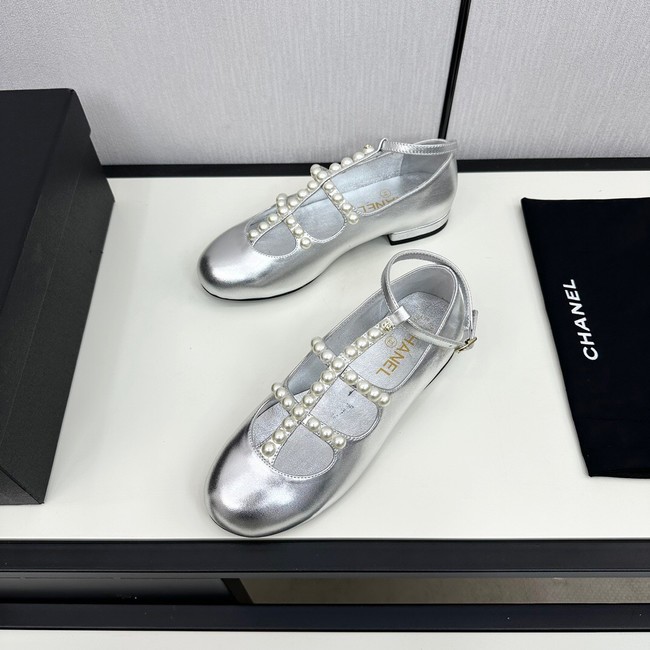 Chanel MARY JANES Goatskin & Imitation Pearls 11240-3