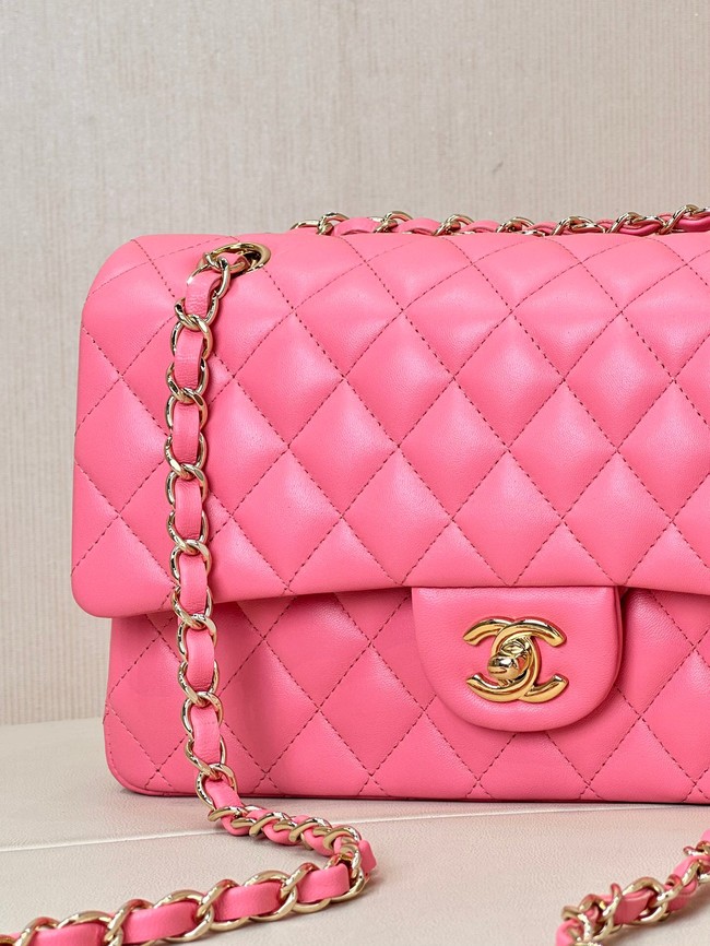 Chanel CLASSIC 11.12 HANDBAG Lambskin & Gold-Tone Metal A01112 Fuchsia