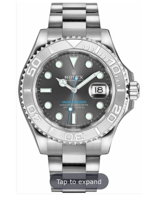 Rolex Yacht-Master Platinum Bezel Oystersteel Men\'s Watch 40 116622