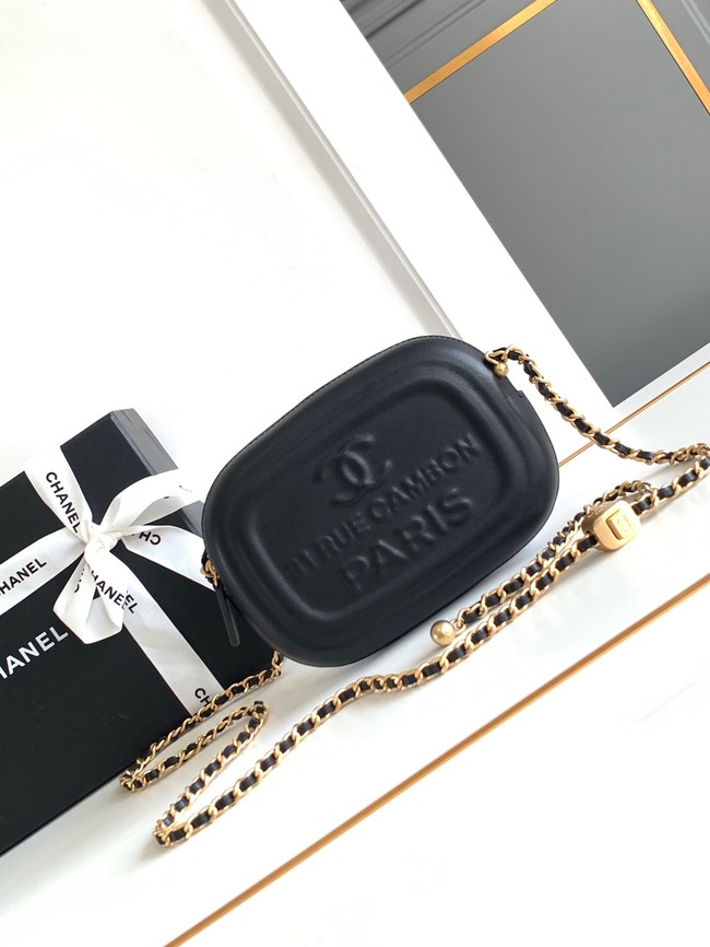 Chanel 25A CLUTCH WITH CHAIN AP0011 black