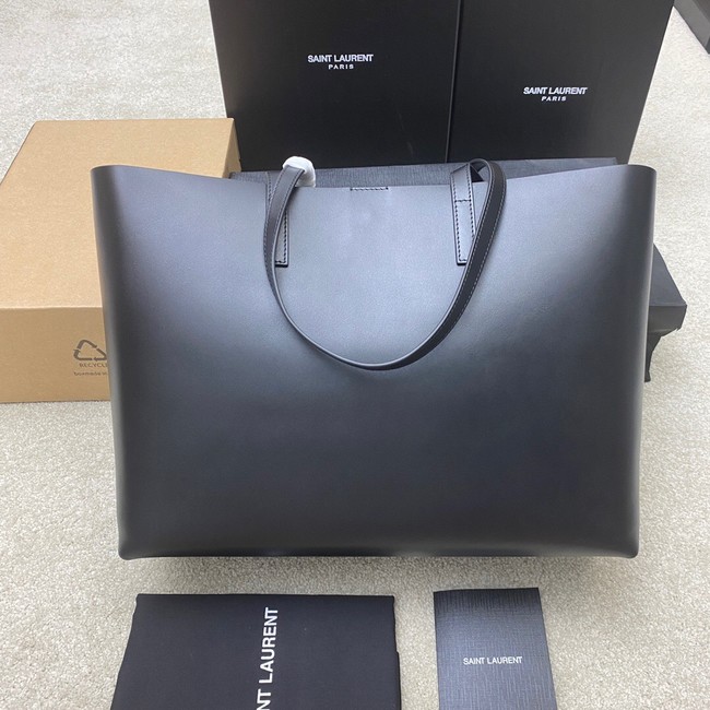 Saint Laurent SHOPPING SAINT LAURENT IN BOX LEATHER 394194 black