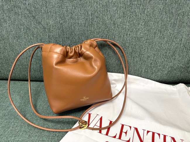 VALENTINO MINI VLOGO POUF Sheepskin WP0AC3Z brown