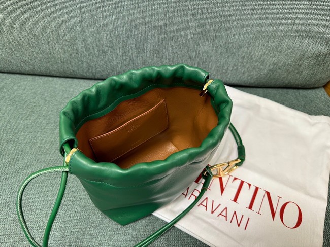 VALENTINO MINI VLOGO POUF Sheepskin WP0AC3Z green