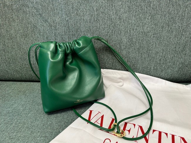 VALENTINO MINI VLOGO POUF Sheepskin WP0AC3Z green